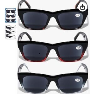 Set of three Women Outdoor Reading sunglasses 1.25